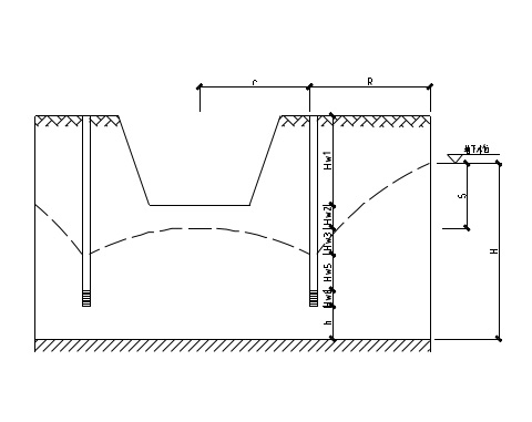 降水、沉井及頂管施工方案簡圖