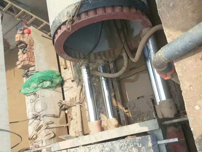 河北衡水頂管施工現場